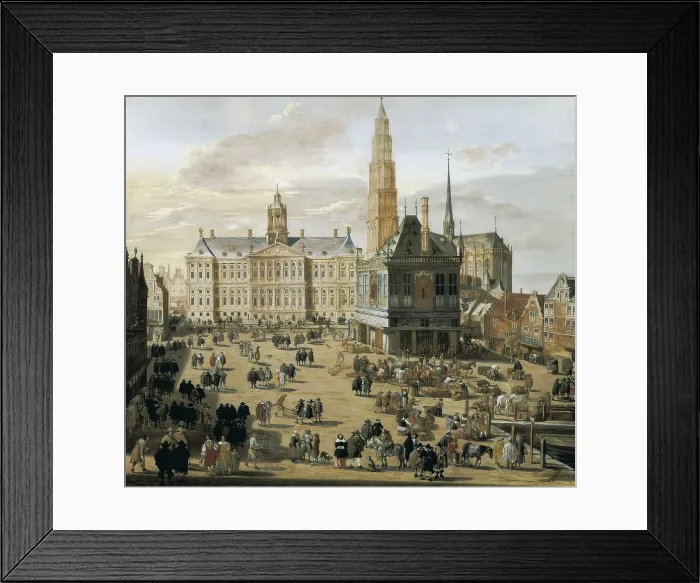 Framed Print : ULFT, Jacob van der (1627-1689). Damm Square in Amsterdam. 1659. Oil on canvas. FRANCE. Chantilly. Muse Cond (Cond Museum). AISA / Everett Collection**US SALES ONLY**