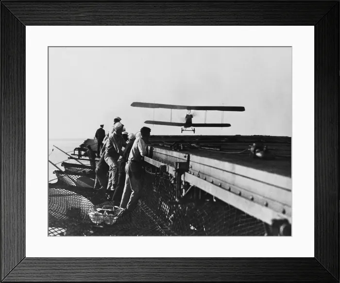 Framed Print : USS Langley, the US Navys first aircraft carrier in 1924. She was converted from the USS Jupiter, a coal transport