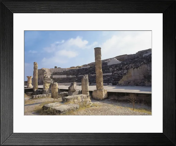 Framed Print : SPAIN. CASTILE-LA MANCHA. CUENCA. Segbriga. Roman theatre (1st c. AD). View from the stage. Roman art. Early Empire. Architecture. AISA / Everett Collection**US SALES ONLY**