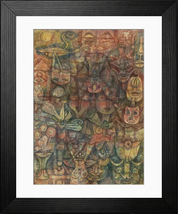 Framed Print : STANGE GARDEN, by Paul Klee, 1923, Swiss painting, watercolor, gouache, and ink