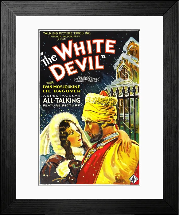 Framed Print : THE WHITE DEVIL (aka DER WEIBE TEUFEL), from left: Lil Dagover, Ivan Mosjukin (aka Ivan Mozzhukhin), 1930 Framed Print : THE WHITE DEVIL (aka DER WEIBE TEUFEL), from left: Lil Dagover, Ivan Mosjukin (aka Ivan Mozzhukhin), 1930