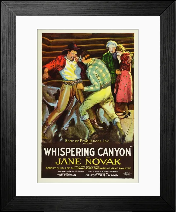Framed Print : WHISPERING CANYON, poster art, 1926