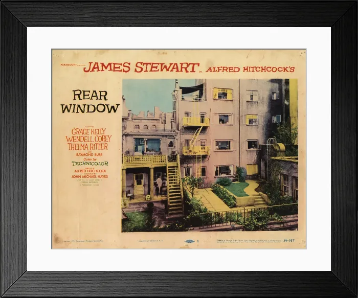 Framed Print : REAR WINDOW, 1954