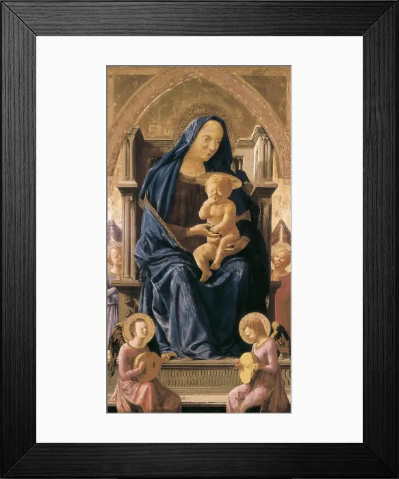 Framed Print : MASACCIO, Tomaso di Ser Giovanni di Mone Casai, called (1401-1428). The Virgin and Child. 1426. Renaissance art. Quattrocento. Tempera on wood. UNITED KINGDOM. London
