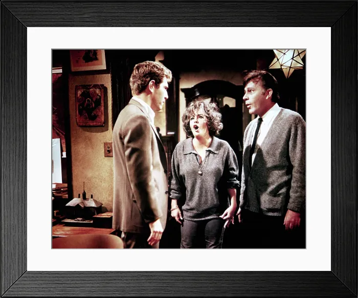 Framed Print : WHO'S AFRAID OF VIRGINIA WOOLF?, from left: George Segal, Elizabeth Taylor, Richard Burton, 1966