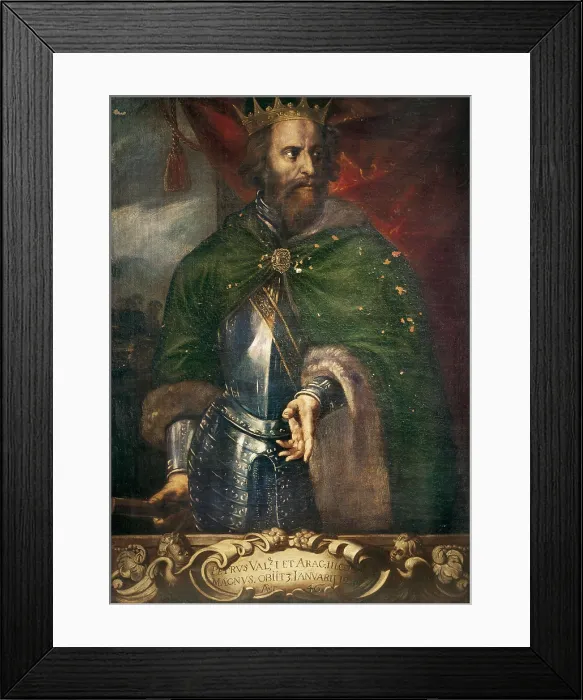 Framed Print : Peter III 'The Great' (1240-1285). Portrait by anonymous author. Oil on canvas. AISA / Everett Collection**US SALES ONLY** Framed Print : Peter III 'The Great' (1240-1285). Portrait by anonymous author. Oil on canvas. AISA / Everett Collection**US SALES ONLY**
