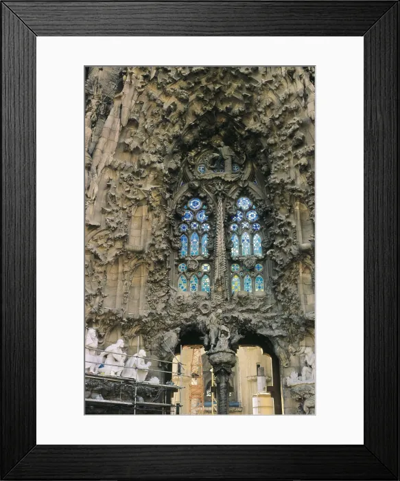 Framed Print : GAUDI i CORNET, Antoni (1852-1926). Sagrada Familia (Expiatory Temple of the Holy Family). 1884-1926. SPAIN. Barcelona. Expiatory Church of the Holy Family. Nativity facade
