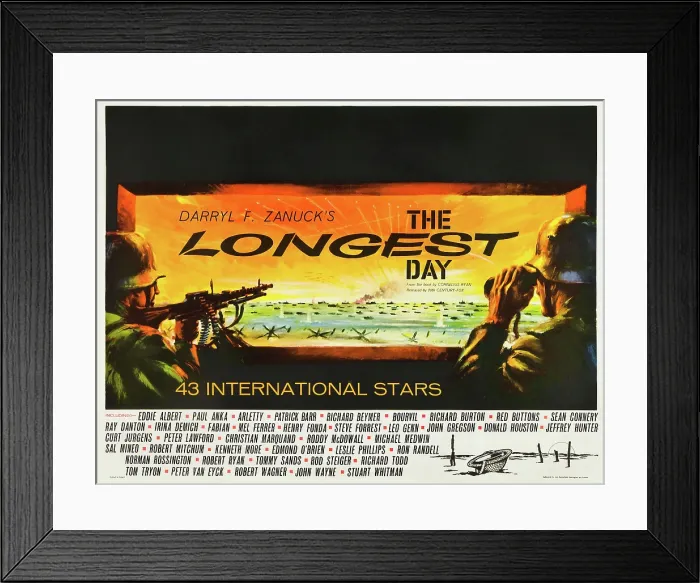 Framed Print : THE LONGEST DAY, 1962. TM and Copyright 20th Century Fox Film Corp. All rights reserved. Courtesy: Everett Collection Framed Print : THE LONGEST DAY, 1962. TM and Copyright 20th Century Fox Film Corp. All rights reserved. Courtesy: Everett Collection