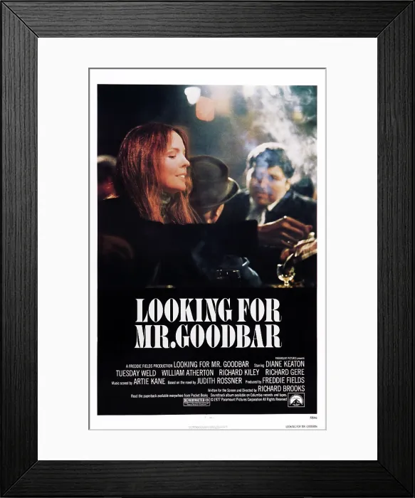 Framed Print : LOOKING FOR MR. GOODBAR, US poster art, Diane Keaton, 1977 Framed Print : LOOKING FOR MR. GOODBAR, US poster art, Diane Keaton, 1977