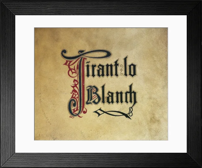 Framed Print : MARTORELL, Joanot (1413-1468). 'Tirant lo Blanch'. Cover. SPAIN. Barcelona. Atheneum of Barcelona. AISA / Everett Collection**US SALES ONLY**