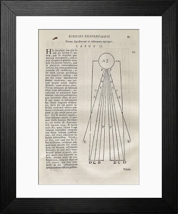 Framed Print : GALILEO, Galileo Galilei, called (1564-1642). Illustration of chapter 2, volume I, of the 'Opere de Galileo Galilei'. Edition published in Padua in 1744. SPAIN Framed Print : GALILEO, Galileo Galilei, called (1564-1642). Illustration of chapter 2, volume I, of the 'Opere de Galileo Galilei'. Edition published in Padua in 1744. SPAIN