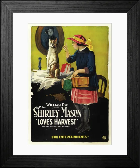 Framed Print : LOVE'S HARVEST, right: Shirley Mason, 1920, TM and Copyright 20th Century Fox Film Corp. All rights reserved. / courtesy Everett Collection