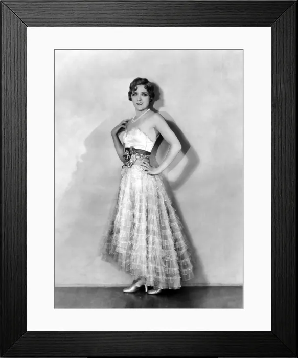 Framed Print : COQUETTE, Mary Pickford, (in a gown by Howard Greer), 1929