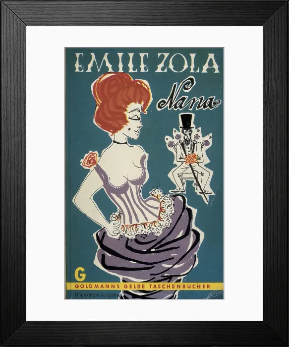 Framed Print : ZOLA, mile (1840-1902). 'Nana'. German edition. Painting. AISA / Everett Collection**US SALES ONLY**