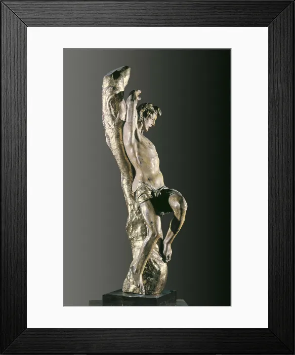 Framed Print : BERRUGUETE, Alonso (1480-1561). Saint Sebastian. 1526. Renaissance art. Sculpture on wood. SPAIN. Valladolid. National Museum of Sculpture. Proc: SPAIN. Valladolid