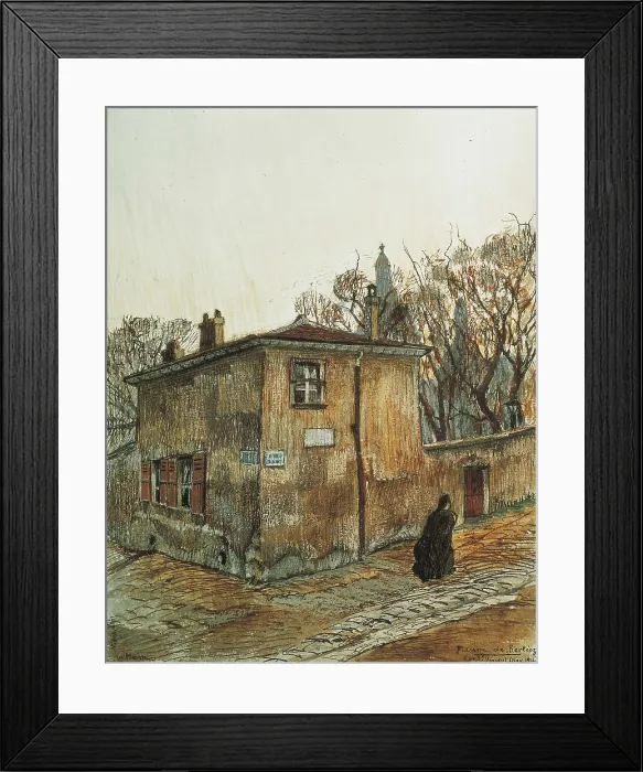 Framed Print : Berlioz House at Saint Vincent Street. 1912. Heim's work dated on November 1912. Oil on canvas. FRANCE. Paris. Muse Carnavalet (Carnavalet Museum)