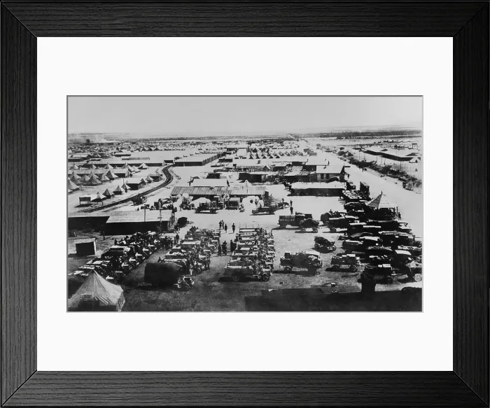 Framed Print : US Army camp at Columbus, New Mexico in 1916 during the Mexican Expedition against Pancho Villa