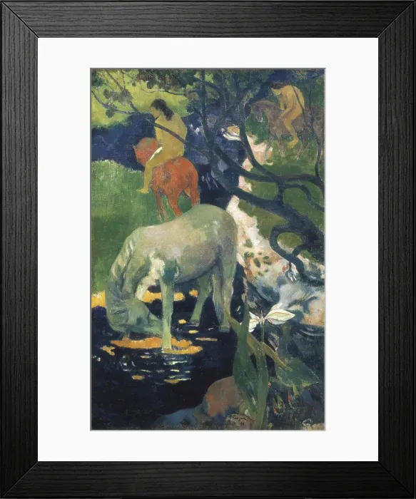 Framed Print : GAUGUIN, Paul (1848-1903). The White Horse. 1898. Representation of an indigenous legend. Post-Impressionism. Oil on canvas. FRANCE. Paris. Muse d'Orsay (Orsay Museum) Framed Print : GAUGUIN, Paul (1848-1903). The White Horse. 1898. Representation of an indigenous legend. Post-Impressionism. Oil on canvas. FRANCE. Paris. Muse d'Orsay (Orsay Museum)