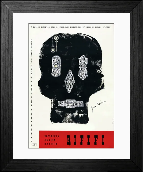 Framed Print : RIFIFI, Polish poster art, 1955