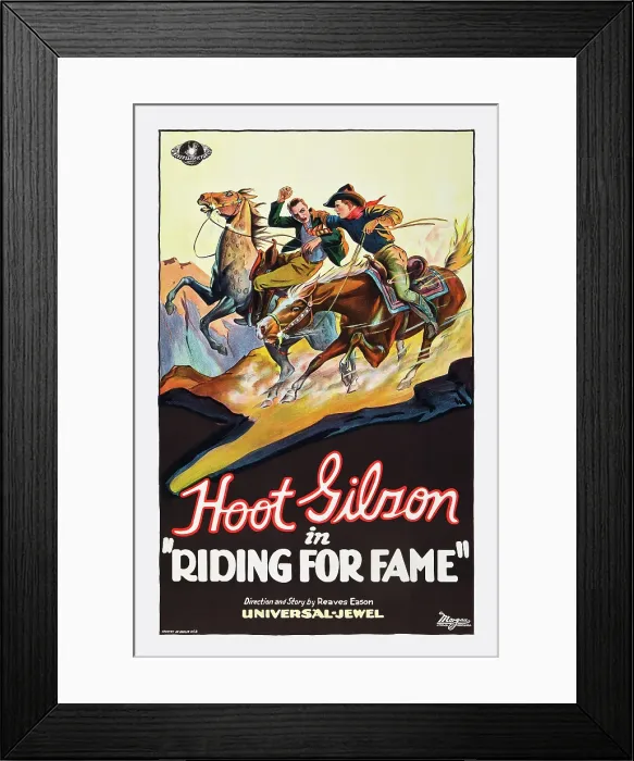Framed Print : RIDING FOR FAME, Hoot Gibson, 1928