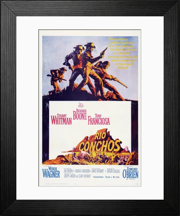 Framed Print : RIO CONCHOS, poster art, 1964. TM and Copyright 20th Century Fox Film Corp. All rights reserved. / courtesy Everett Collection Framed Print : RIO CONCHOS, poster art, 1964. TM and Copyright 20th Century Fox Film Corp. All rights reserved. / courtesy Everett Collection