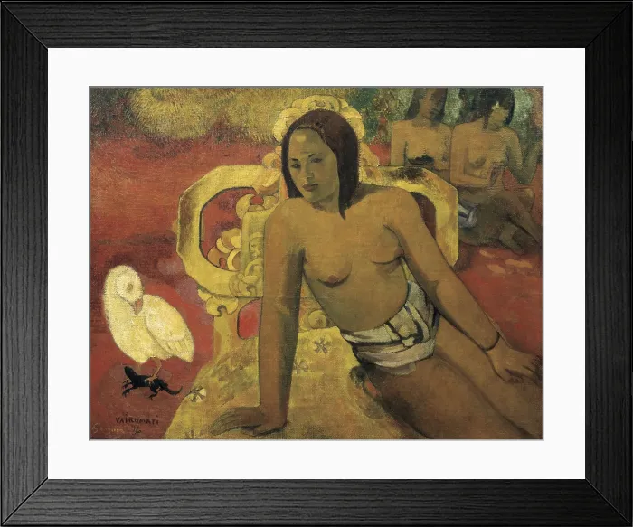 Framed Print : GAUGUIN, Paul (1848-1903). Vairumati. 1897. Symbolization of an indigenous legend. Symbolism. Pont-Aven school. Oil on canvas. FRANCE. Paris. Muse d'Orsay (Orsay Museum)