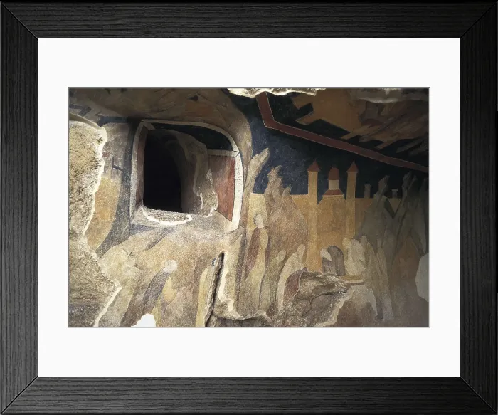 Framed Print : BULGARIA. RUSE. Ivanovo. Portico and mural paintings of the church 'God's Ravine' (13th c.). Late Byzantine art. Painting. AISA / Everett Collection**US SALES ONLY**