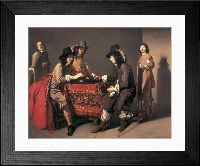 Framed Print : LE NAIN, Mathieu (1607-1677). The Backgammon Players. mid. 17th c. Baroque art. Oil on canvas. FRANCE. Paris. Louvre Museum. AISA / Everett Collection**US SALES ONLY** Framed Print : LE NAIN, Mathieu (1607-1677). The Backgammon Players. mid. 17th c. Baroque art. Oil on canvas. FRANCE. Paris. Louvre Museum. AISA / Everett Collection**US SALES ONLY**