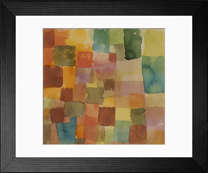 Framed Print : UNTITLED, by Paul Klee, 1914, Swiss drawing and watercolor on paper. This is one of Klee early totally abstract paintings, made after his 1914 trip to Tunisia. (BSLOC_2017_7_67) Framed Print : UNTITLED, by Paul Klee, 1914, Swiss drawing and watercolor on paper. This is one of Klee early totally abstract paintings, made after his 1914 trip to Tunisia. (BSLOC_2017_7_67)