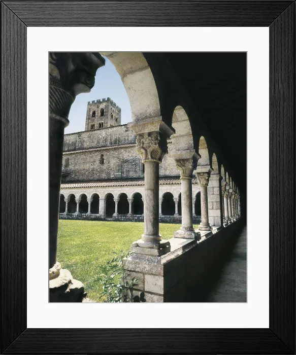Framed Print : Church of Sant Miquel de Cuix. 11th c. FRANCE. Codalet. Monastery of St. Michel of Cuix. Romanesque art. Architecture. AISA / Everett Collection**US SALES ONLY**
