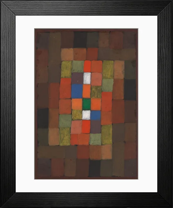 Framed Print : STATIC-DYNAMIC GRADATION, by Paul Klee, 1923, Swiss drawing, oil, gouache, and ink on paper. Tones and shades of orange interact with yellows, blues and greens Framed Print : STATIC-DYNAMIC GRADATION, by Paul Klee, 1923, Swiss drawing, oil, gouache, and ink on paper. Tones and shades of orange interact with yellows, blues and greens