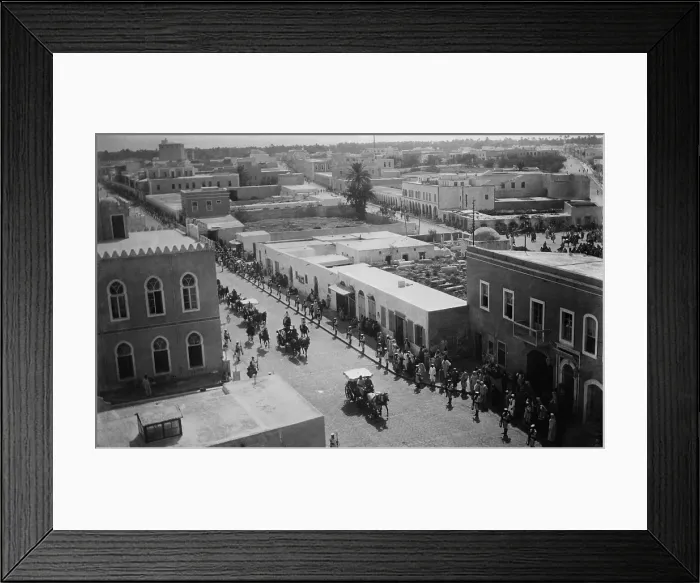 Framed Print : Italian army taking possession of the city of Tripoli in the Ottoman Empire. 1500 Italian sailors, supported by battleships, invaded the North African city in Oct Framed Print : Italian army taking possession of the city of Tripoli in the Ottoman Empire. 1500 Italian sailors, supported by battleships, invaded the North African city in Oct