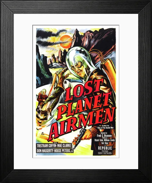 Framed Print : LOST PLANET AIRMEN, poster art, 1951 Framed Print : LOST PLANET AIRMEN, poster art, 1951
