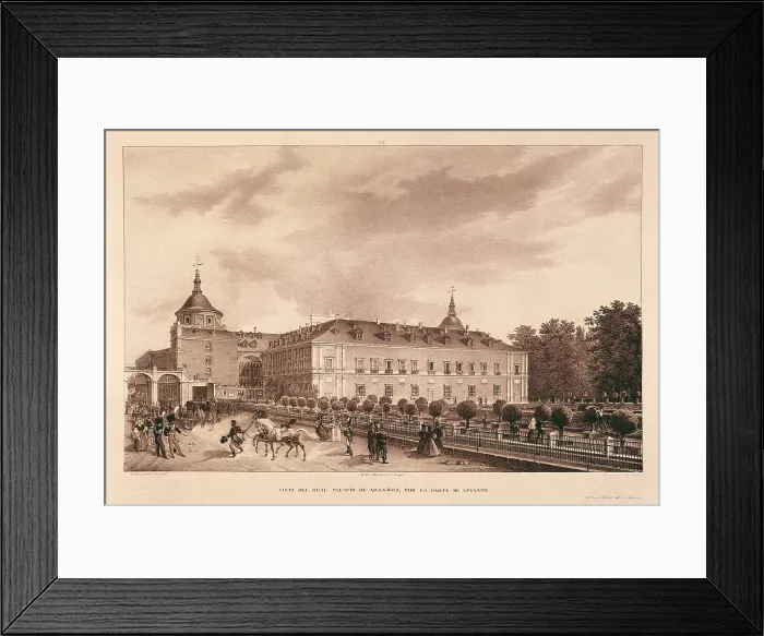 Framed Print : Spain (19th c.). Royal Palace of Aranjuez, eastern side. Litography. SPAIN. Madrid. National Library. AISA / Everett Collection**US SALES ONLY**