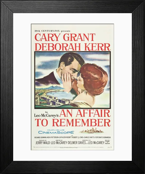 Framed Print : AN AFFAIR TO REMEMBER, Cary Grant, Deborah Kerr, 1957, poster art, TM and Copyright (c)20th Century Fox Film Corp. All rights reserved
