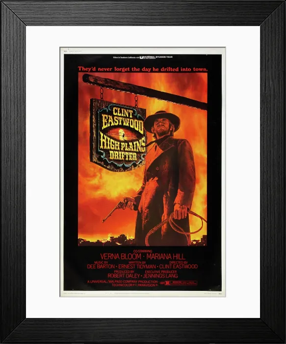 Framed Print : HIGH PLAINS DRIFTER, US poster, Clint Eastwood, 1973 Framed Print : HIGH PLAINS DRIFTER, US poster, Clint Eastwood, 1973