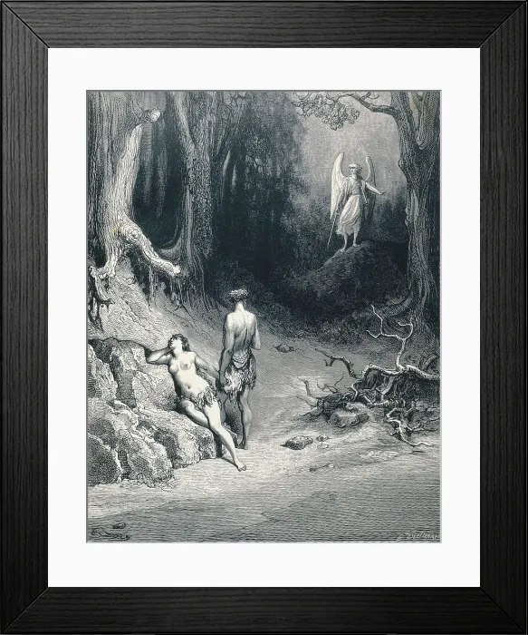 Framed Print : Dore, Gustave (1832-1883). Paradise Lost. 1886-. Illustration for John Milton's work. Etching. AISA / Everett Collection**US SALES ONLY** Framed Print : Dore, Gustave (1832-1883). Paradise Lost. 1886-. Illustration for John Milton's work. Etching. AISA / Everett Collection**US SALES ONLY**