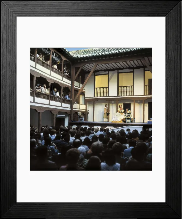 Framed Print : VEGA CARPIO, Flix Lope de (1562-1635). 'La Dama Boba' (The Lady Nitwit). Performance at the Corral de Comedias (Theatre) in Almagro. SPAIN. CASTILE-LA MANCHA
