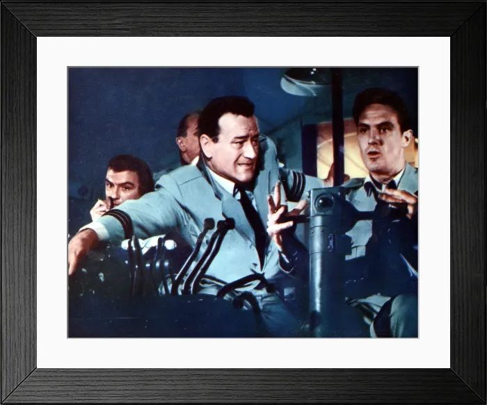 Framed Print : THE HIGH AND THE MIGHTY, William Campbell, John Wayne, Robert Stack, 1954
