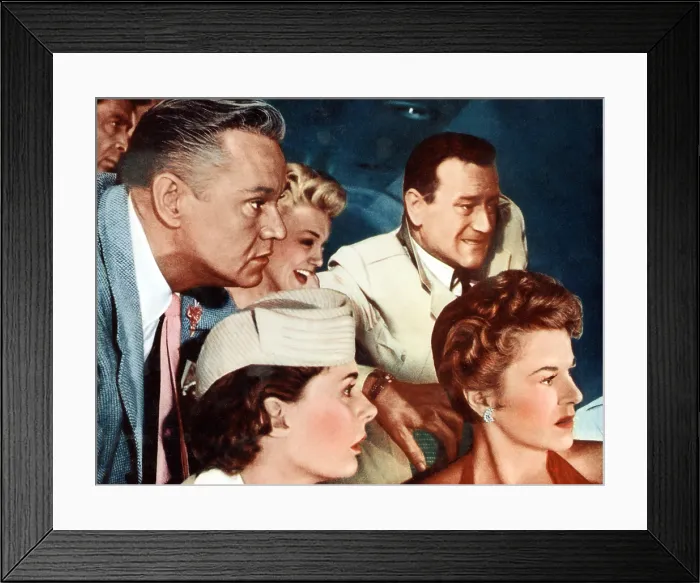 Framed Print : THE HIGH AND THE MIGHTY, David Brian, Jan Sterling, Doe Avedon, John Wayne, Claire Trevor, 1954