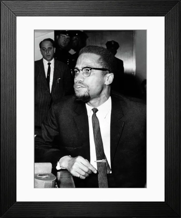 Framed Print : Malcolm X, during a press conference in New York, 11 / 24 / 64.. Courtesy: CSU Archives / Everett Collection Framed Print : Malcolm X, during a press conference in New York, 11 / 24 / 64.. Courtesy: CSU Archives / Everett Collection