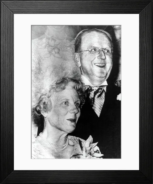 Framed Print : Dr. Norman Vincent Peale, and wife Ruth, 1961.'. Courtesy: CSU Archives  /  Everett Collection