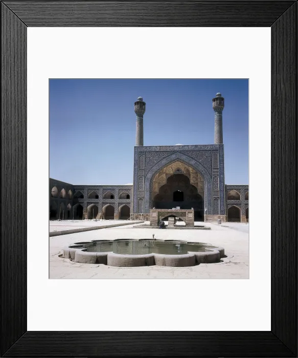 Framed Print : Friday Mosque (Masjed-e-Jomeh). 1366. IRAN. ESFAHAN. Esfahan. Eivan or southwest portico. Persian art. Safavid period. Architecture. AISA / Everett Collection**US SALES ONLY** Framed Print : Friday Mosque (Masjed-e-Jomeh). 1366. IRAN. ESFAHAN. Esfahan. Eivan or southwest portico. Persian art. Safavid period. Architecture. AISA / Everett Collection**US SALES ONLY**