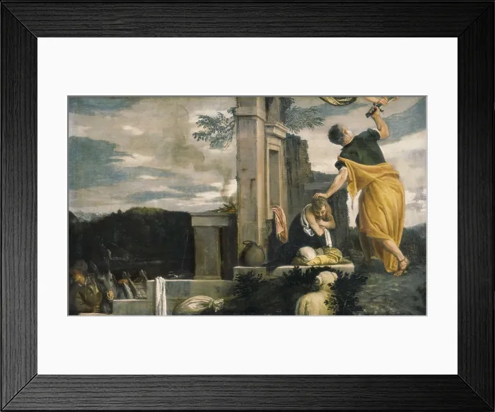 Framed Print : VERONESE, Paolo Caliari, called Paolo (1528-1588). The Sacrifice of Isaac (Sacrificio di Isacco). 1560. Renaissance art. Cinquecento. Venetian school. Oil on canvas. AUSTRIA