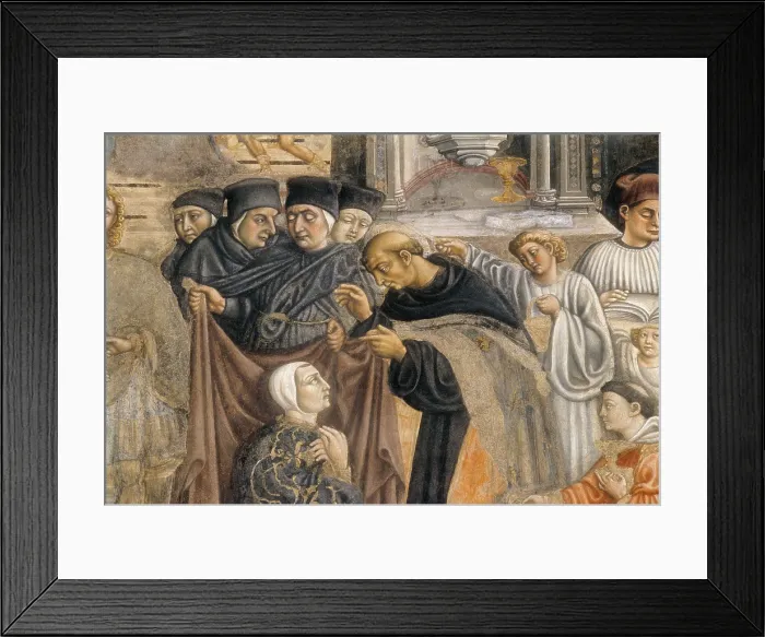 Framed Print : PRIAMO DELLA QUERCIA (c. 1374-1438). Investiture of the Rector of the Hospital. 1442. ITALY. Siena. Ospedale di Santa Maria della Scala (Santa Maria della Scala Hospital) Framed Print : PRIAMO DELLA QUERCIA (c. 1374-1438). Investiture of the Rector of the Hospital. 1442. ITALY. Siena. Ospedale di Santa Maria della Scala (Santa Maria della Scala Hospital)