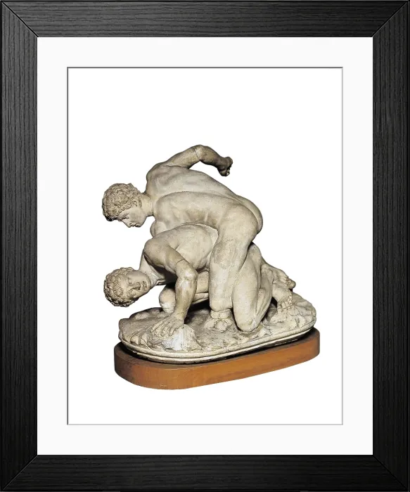 Framed Print : CANOVA, Antonio (1757-1822). Wrestlers. 1775. Neoclassicism. Terra-cotta. ITALY. Venice. Gallerie dell'Accademia (Academy Gallery). AISA / Everett Collection**US SALES ONLY** Framed Print : CANOVA, Antonio (1757-1822). Wrestlers. 1775. Neoclassicism. Terra-cotta. ITALY. Venice. Gallerie dell'Accademia (Academy Gallery). AISA / Everett Collection**US SALES ONLY**