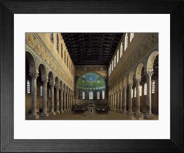 Framed Print : Basilica of Sant'Apollinare in Classe. 530. ITALY. EMILIA-ROMAGNA. Ravenna. Sant Apollinaire in Classe. Byzantine church. Early Byzantine art