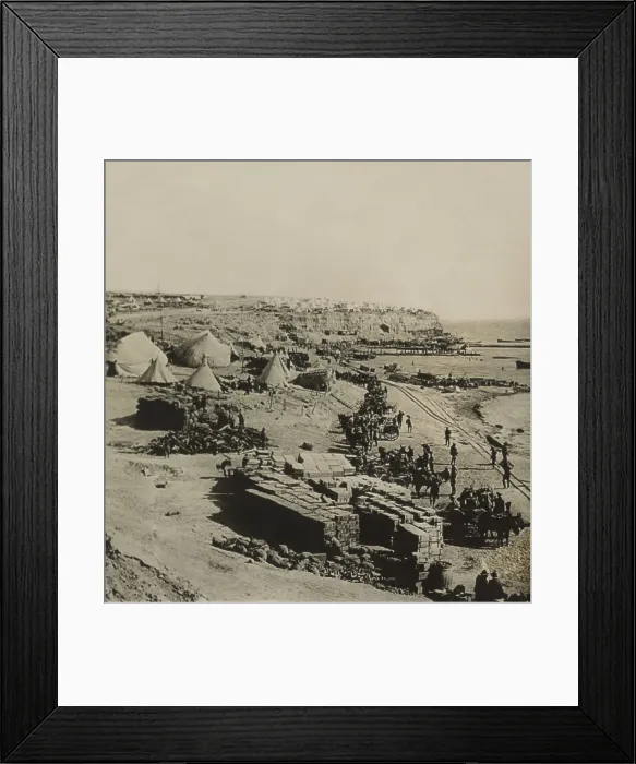Framed Print : West Beach on Suvla Bay, Gallipoli, after 20, 000 British landed during WW1, on August 6, 1915. The Battle of Scimitar Hill followed on Aug