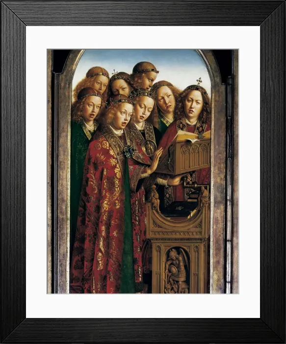 Framed Print : EYCK, Jan van (1390-1441); EYCK, Hubert van (1370-1426). The Ghent Altarpiece or Adoration of the Mystic Lamb. 1425-1432. BELGIUM. Ghent. Saint Bavo Cathedral