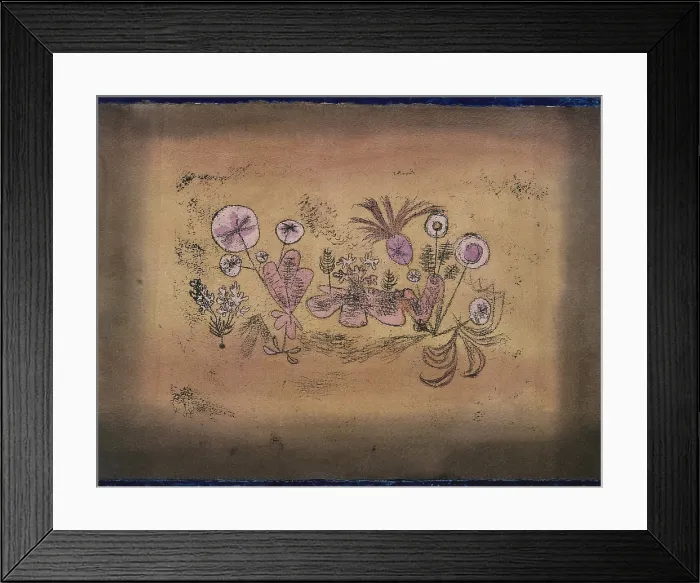 Framed Print : MEDICINAL FLORA, by Paul Klee, 1924, Swiss drawing, watercolor, gouache and ink on paper Framed Print : MEDICINAL FLORA, by Paul Klee, 1924, Swiss drawing, watercolor, gouache and ink on paper